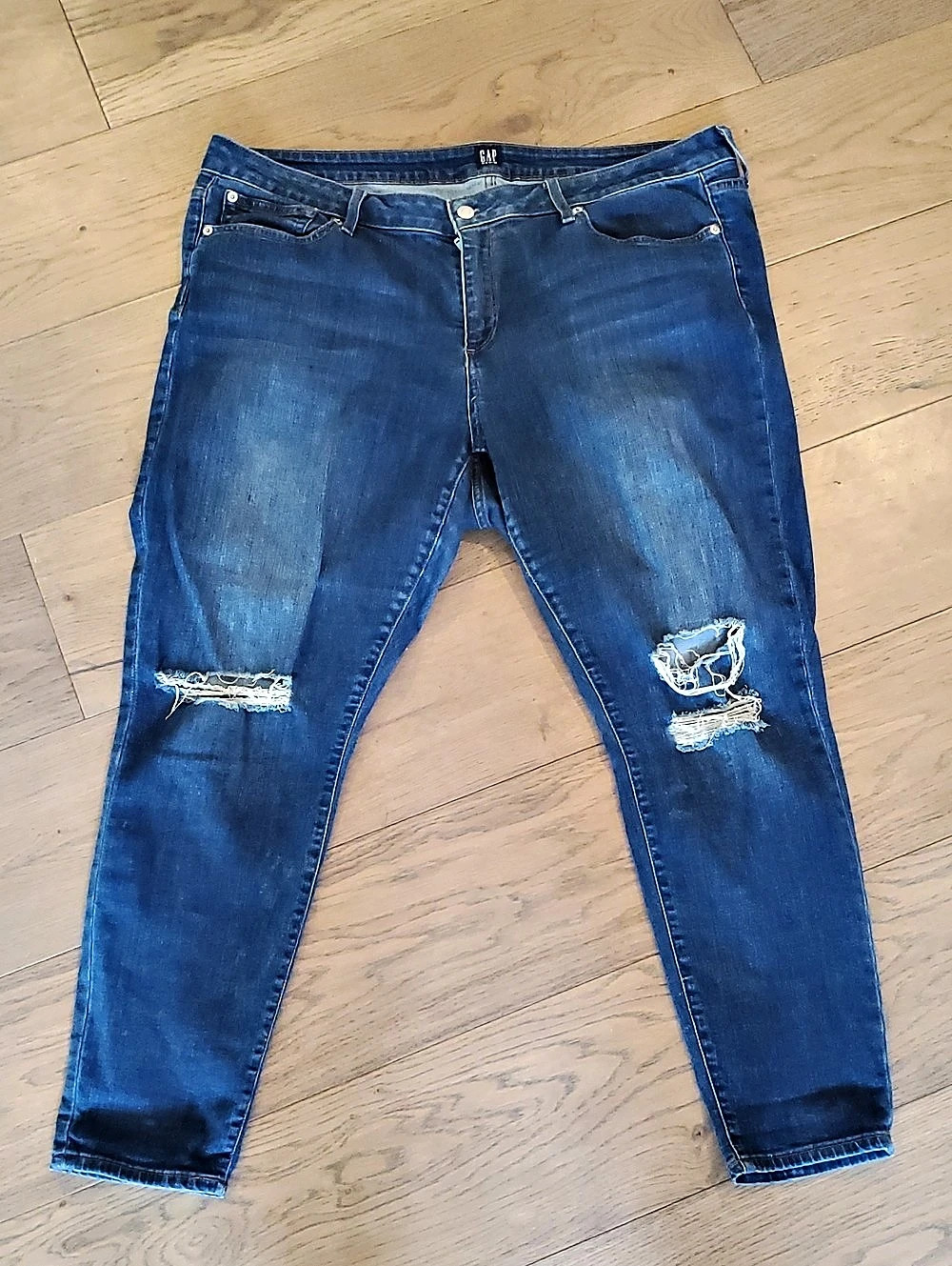 Gap Skinny Distressed Blue Jeans Waist 35R